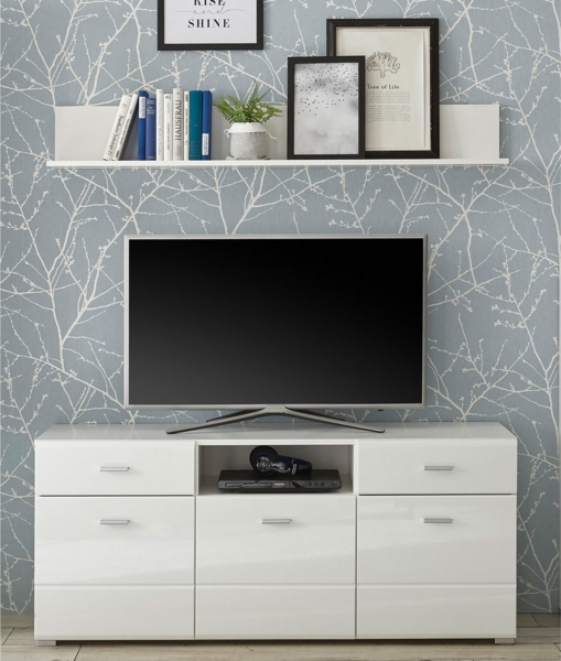 TV-Board >Ella< in Weiß - 140x60x42cm (BxHxT)