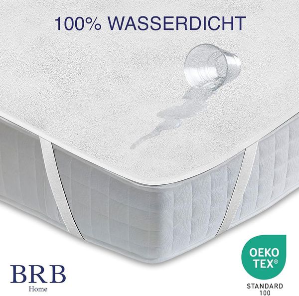 Matratzenschoner wasserdichte Matratzenauflage Baumwolle Matratzenschutz BRB HOME, Baumwolle, OEKO-TEX Zertifiziert, Atmungsaktiv, Waschbar