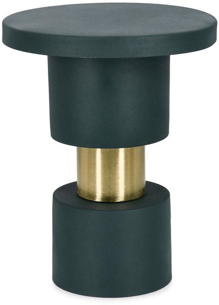 Beistelltisch Tulmi aus Metall, modern, anthrazit, rund mit Mittelfuß, pulverbeschichtet