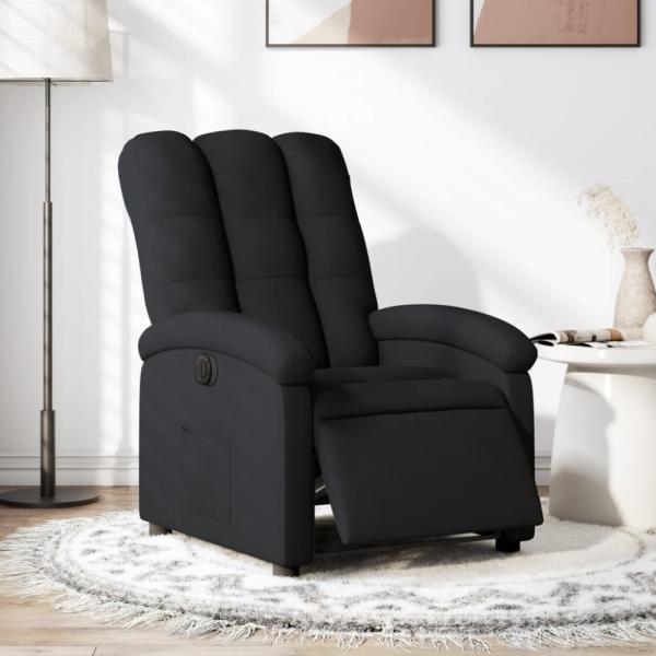 vidaXL Relaxsessel Elektrisch Schwarz Stoff 3204070