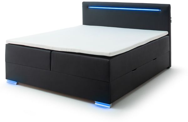 Las vegas II Boxspringbett schwarz 208cm x 182cm x 110cm