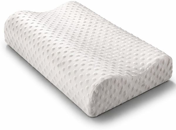 YaLiva Decor Kopfkissen ergonomisches Nackenkissen mit Memory Foam, extra weich, orthopädisch für Seiten- & Rückenschläfer, weiß, 50 x 30 x 10 cm