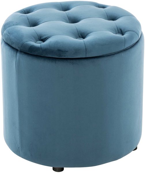 CLP Sitzhocker Pantin Samt mit Stauraum,blau
