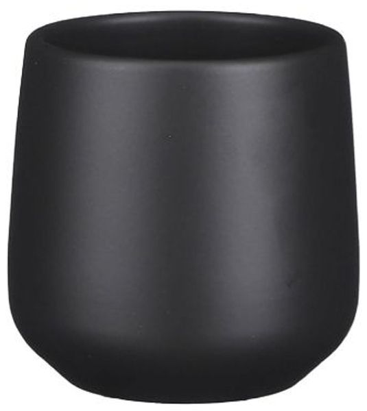 Mica Keramikübertop Amber rund dunkel grau matt Ø 12 x H 11,5 cm