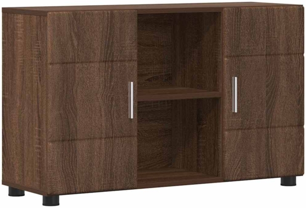vidaXL Sideboard mit Regal Braun Eichen-Optik 88,5 x 30,5 x 55,5 cm 880298