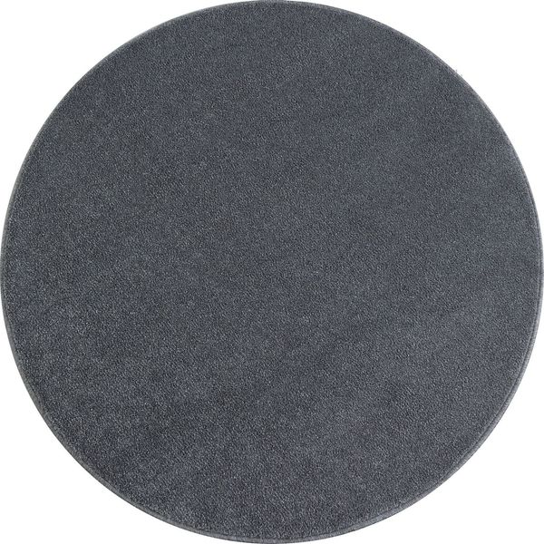 Kurzflor Teppich Alberto rund - 200 cm Durchmesser - Hellgrau