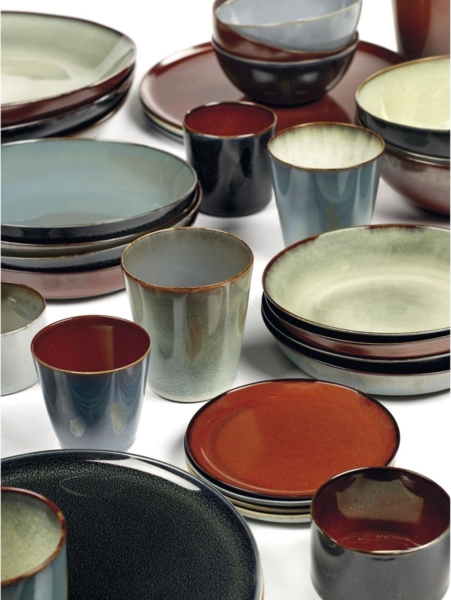 SERAX Teller tief L Dark Blue / Rust, ø: 235 mm Bild 4