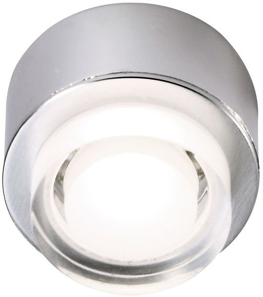 LED Aufbauleuchte, silber, D 4 cm