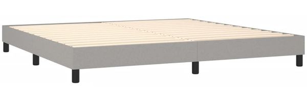 vidaXL Polsterbett, Stoff, 25,0 cm, Hellgrau, 200x200 cm Bild 4