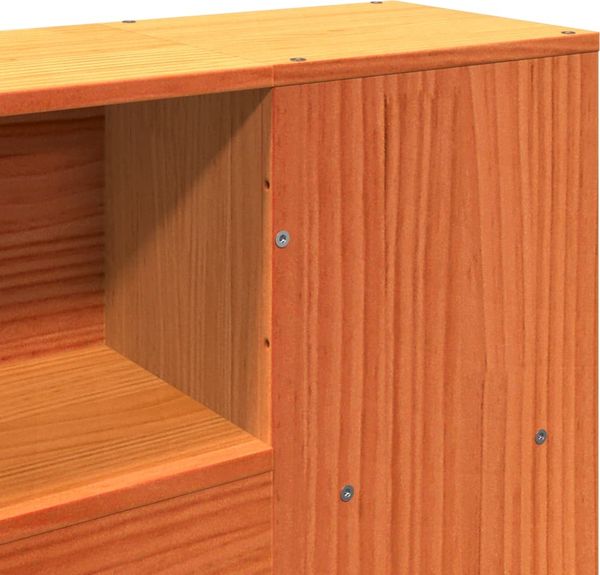 vidaXL Massivholzbett ohne Matratze Wachsbraun 150x200 cm Kiefernholz 3309883 Bild 10
