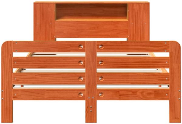 vidaXL Massivholzbett ohne Matratze Wachsbraun 150x200 cm Kiefernholz 3309883 Bild 4