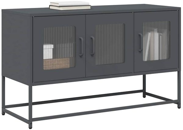 vidaXL TV-Schrank Anthrazit 100,5x39x60,5 cm Kaltgewalzter Stahl 853340