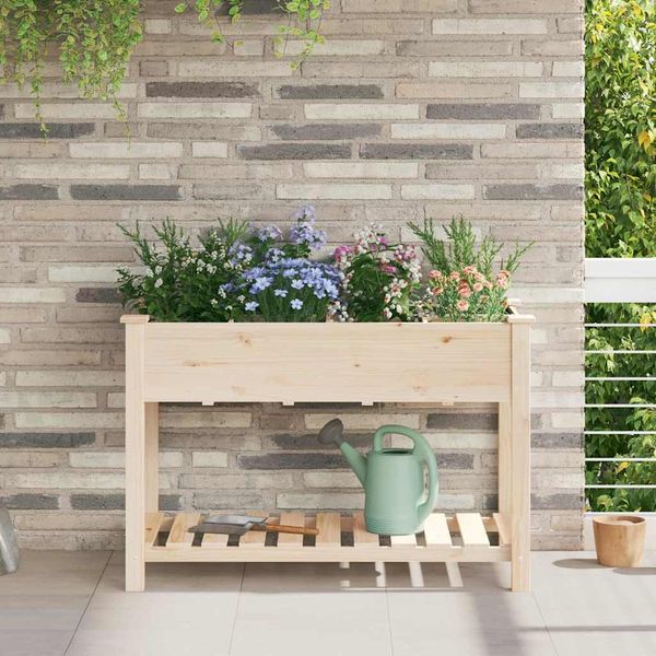 vidaXL Garten-Pflanzgefäß mit Regal Beige 115 x 59 x 76,5 cm 42006580