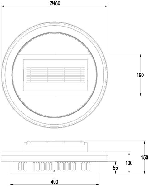Moderne LED Deckenleuchte KURULA mit Fernbedienung und Ventilator Ø 48cm Bild 9