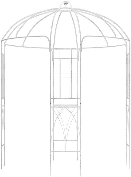 Pavillon LOTTA mit Rankhilfe - 200x200x270cm, Metall, Antik-Weiß | Gartenpavillon Zierpavillon Gartendeko