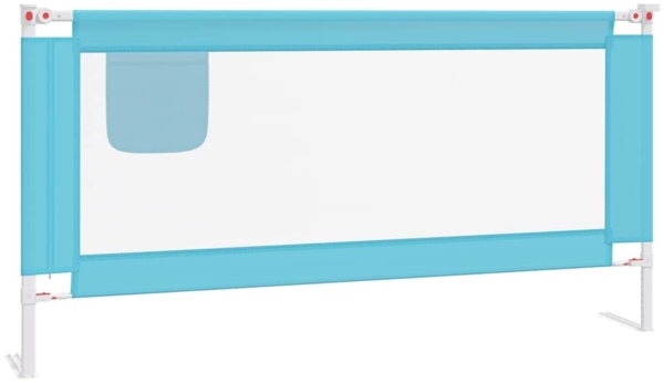 Kleinkind-Bettschutzgitter Blau 180x25 cm Stoff