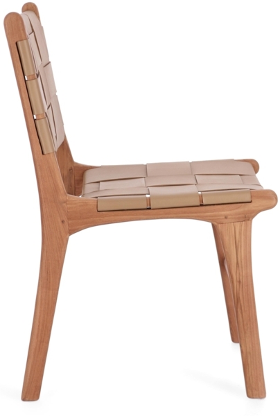 Esszimmerstuhl Joanna aus Leder, Taupe Bild 3