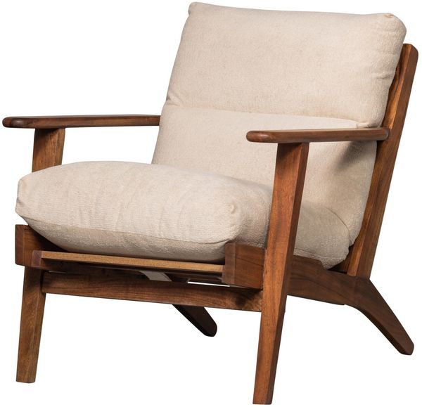 BePureHome Sessel Houston aus Boucle-Stoff, Natur, 71 x 71 x 86 cm