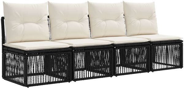 vidaXL Gartensofa-set 12 pcs Schwarz Poly-Rattan 3435883 Bild 4