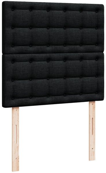 vidaXL Boxspringbett mit Matratze Schwarz 90x200 cm Stoff 3292687 Bild 7