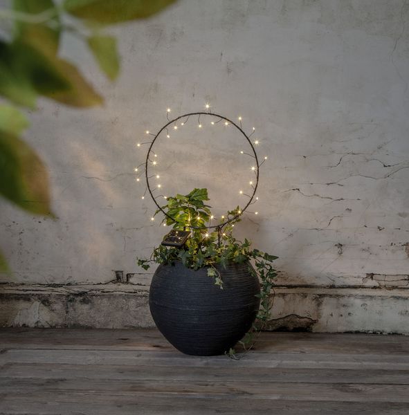 LED-Solar-Dekoration "Barlumi", schwarz, Metall