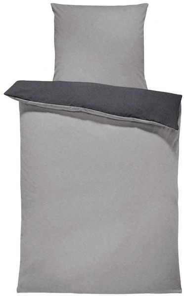 One Home Bettwäsche Doubleface Unifarben, Fleece, 2 teilig, Wende modern, kuschelig flauschig warm weich Winter Übergröße