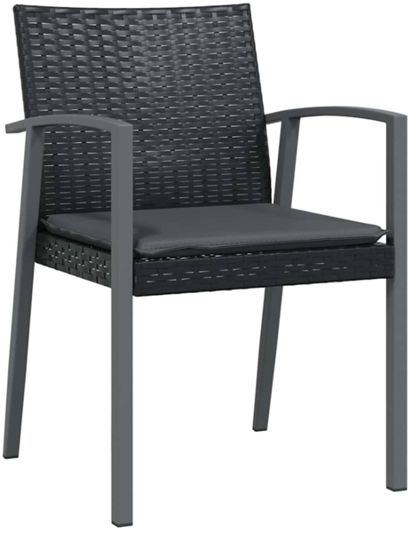 vidaXL Garten Essgruppe 7 pcs Schwarz Poly Rattan 3379069 Bild 5