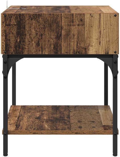 vidaXL Nachttisch 2 pcs Altholz 40 x 40 x 50 cm Holzwerkstoff 881813 Bild 7