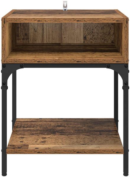 vidaXL Nachttisch 2 pcs Altholz 40 x 40 x 50 cm Holzwerkstoff 881813 Bild 6