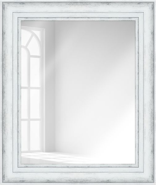 WANDStyle Wandspiegel H240 aus Kunststoff in Weiß 63 x 73 cm im Stil Modern