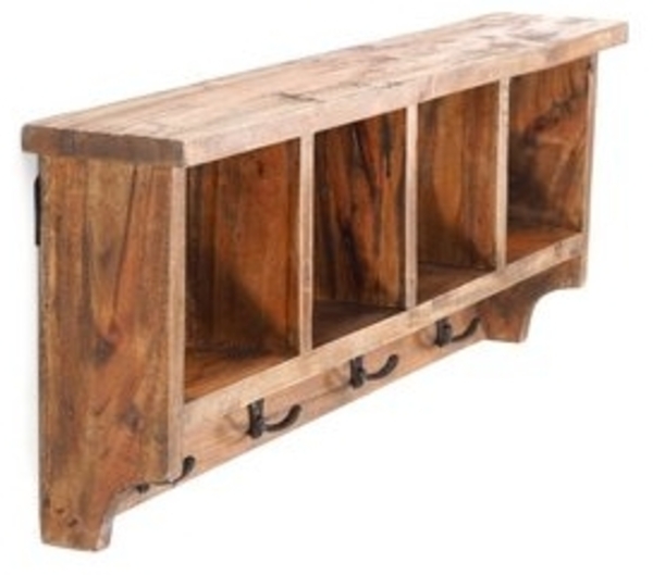 DESIGN DELIGHTS Wandgarderobe RUSTIKALE WANDGARDEROBE mit Fächern "VINTAGE 70", 70x27x11cm(BxHxT) Bild 6