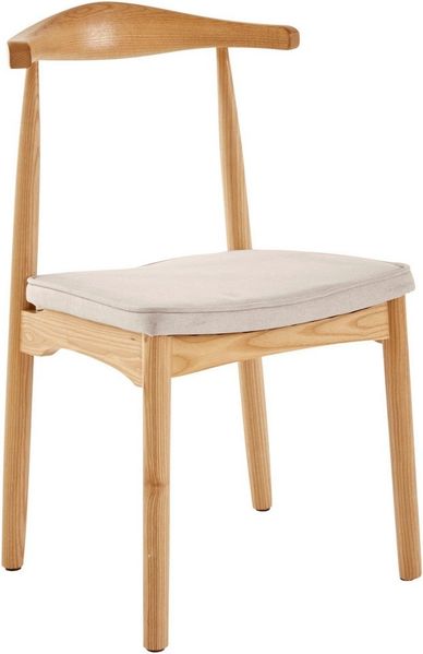 LeGer Home by Lena Gercke Esszimmerstuhl Rianne, TOPSELLER!, OTTOs Choice (Set, 2 St), Gestellrahmen aus massivem Eschenholz, Sitzfläche mit Webstoffkissen