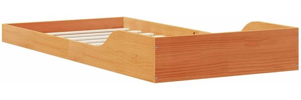 vidaXL Bettrahmen Wachsbraun 100 x 200 cm Massives Kiefernholz 873330 Bild 8