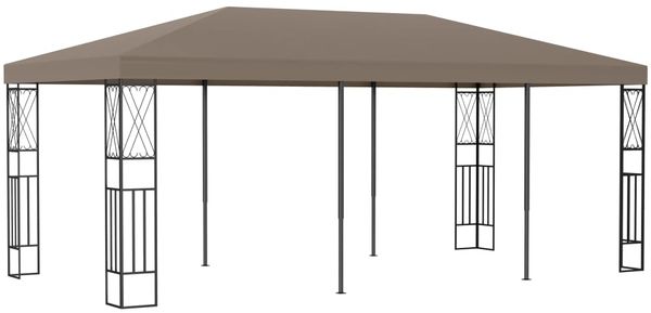 vidaXL Pavillon 6x3 m Taupe Stoff 312271