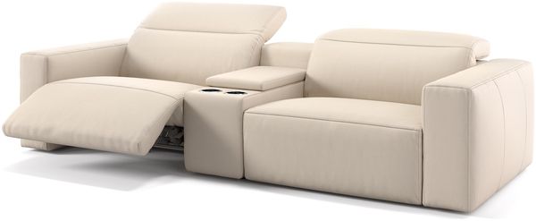 Sofanella Kinosofa LENOLA Sitzverstellung Hometheater 2-Sitzer in Cognac XL: 260 Breite x 109 Tiefe