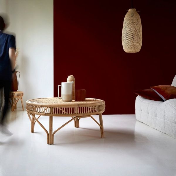Tikamoon Couchtisch Couchtisch aus Rattanstäben 90 Zita
