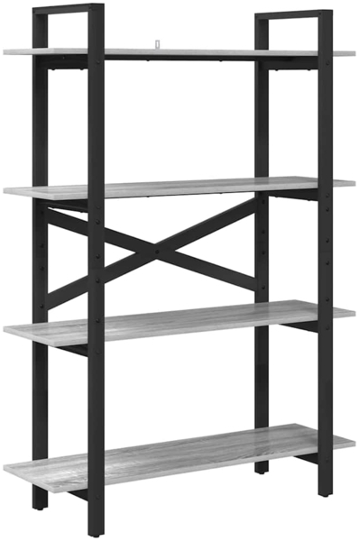 vidaXL Bücherregal Graues Sonoma 100 x 33,5 x 140 cm Holzwerkstoff 883943