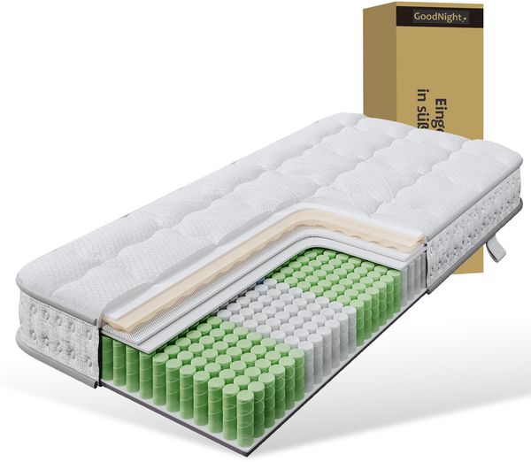 Merax 7-Zonen Taschenfederkernmatratze 90x190 cm H3, 15cm Höhe Kaltschaummatratze, Orthopädische Matratze für Boxspringbett & Lattenrost, Atmungsaktiv & Für Allergiker, OEKO-TEX