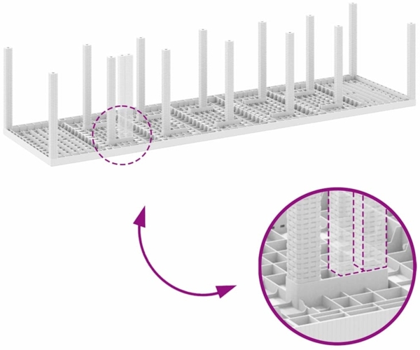 vidaXL Garten Essgruppe 15 pcs Weiß Polt Rattan 3378645 Bild 8