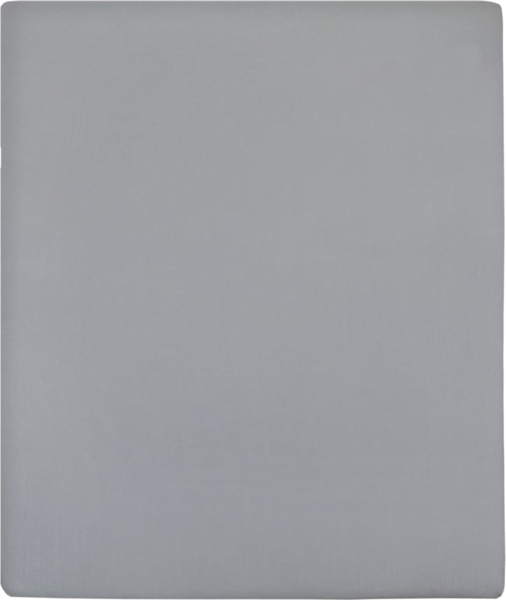 vidaXL Spannbettlaken Jersey Grau 90x200 cm Baumwolle 136200