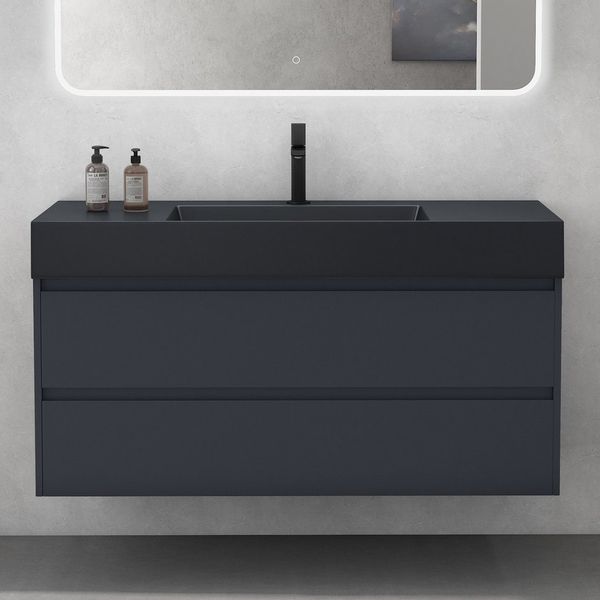 Mai & Mai Badmöbel-Set Badezimmermöbel 120cm Waschbecken Waschtisch mit Unterschrank Deep
