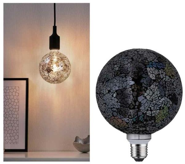 Paulmann 287. 46 LED G125 E27 Miracle Mosaic Schwarz 2. 700K dimmbar