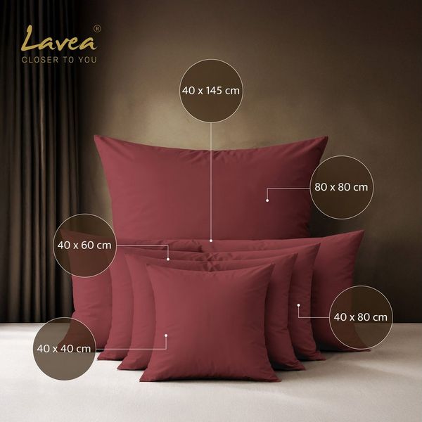 Lavea Kissenbezug 2er Set 100% Baumwolle flauschig, Jasmin, Kissenhülle, Kissenbezüge, (2 Stück), pflegeleicht, langlebige Qualität, mit Reißverschluss