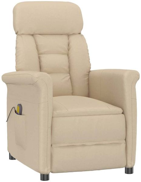 vidaXL Massagesessel Creme 96,5 x 70,5 x 95 cm Mikrofaser 348411