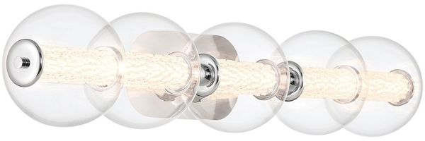 Elstead Lighting LED Wandleuchte Atomo 5-flammig Chrom poliert 3000K