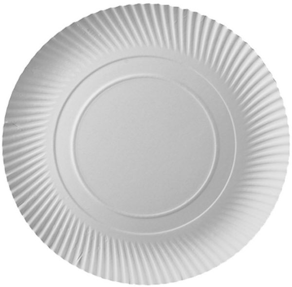 10 Teller, Pappe "pure" rund Ø 32 cm · 2 cm weiss
