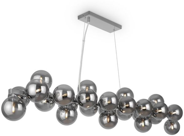 Maytoni Pendelleuchte Dallas 25-flammig chrom rauchglas