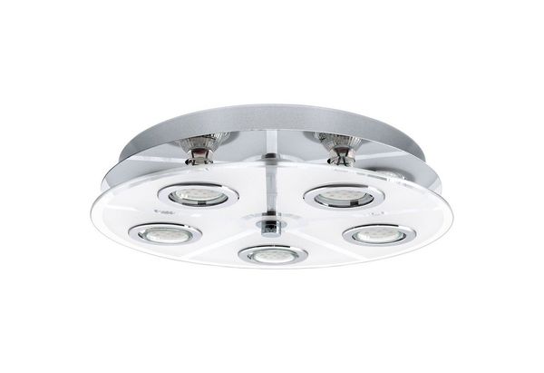 Eglo 30933 Deckenleuchte Cabo in chrom Glas satiniert weiß, klar H:7 Ø 35cm