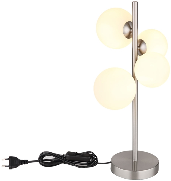 LED Tischleuchte, Metall, Glas, H 51 cm