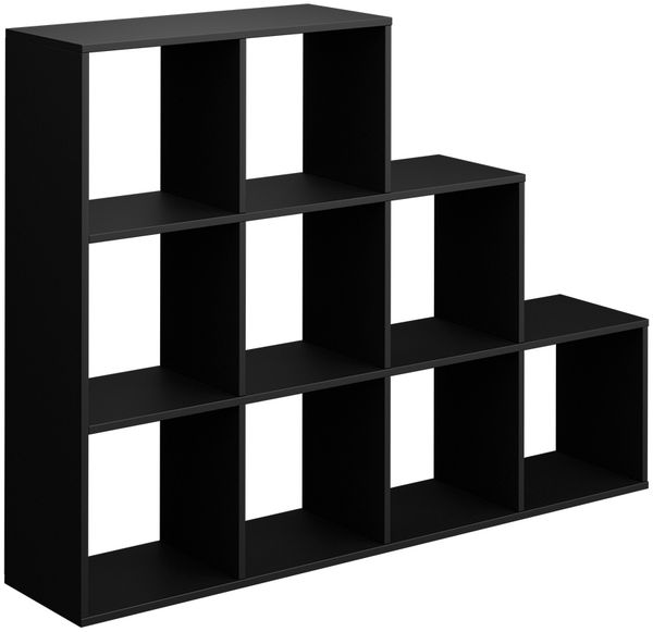 Treppenregal Schwarz 142.4 x 107.8 cm Vicco